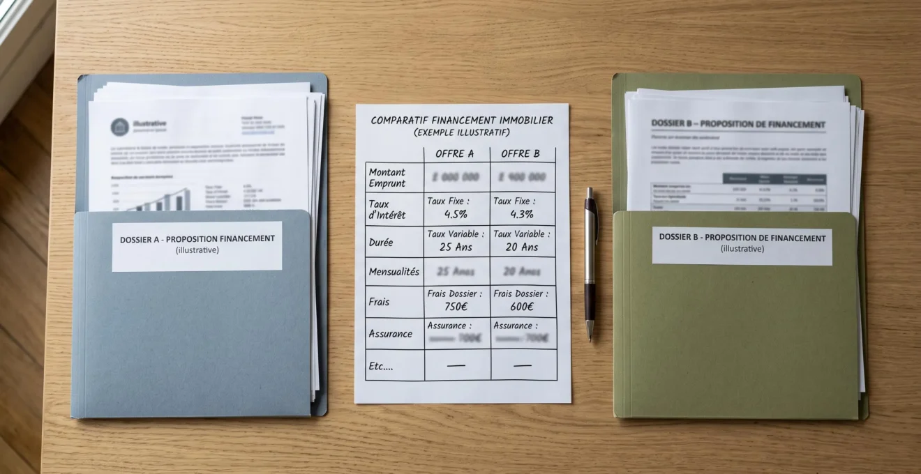 Deux propositions de financement anonymisées examinées à l'aide d'une grille de comparaison