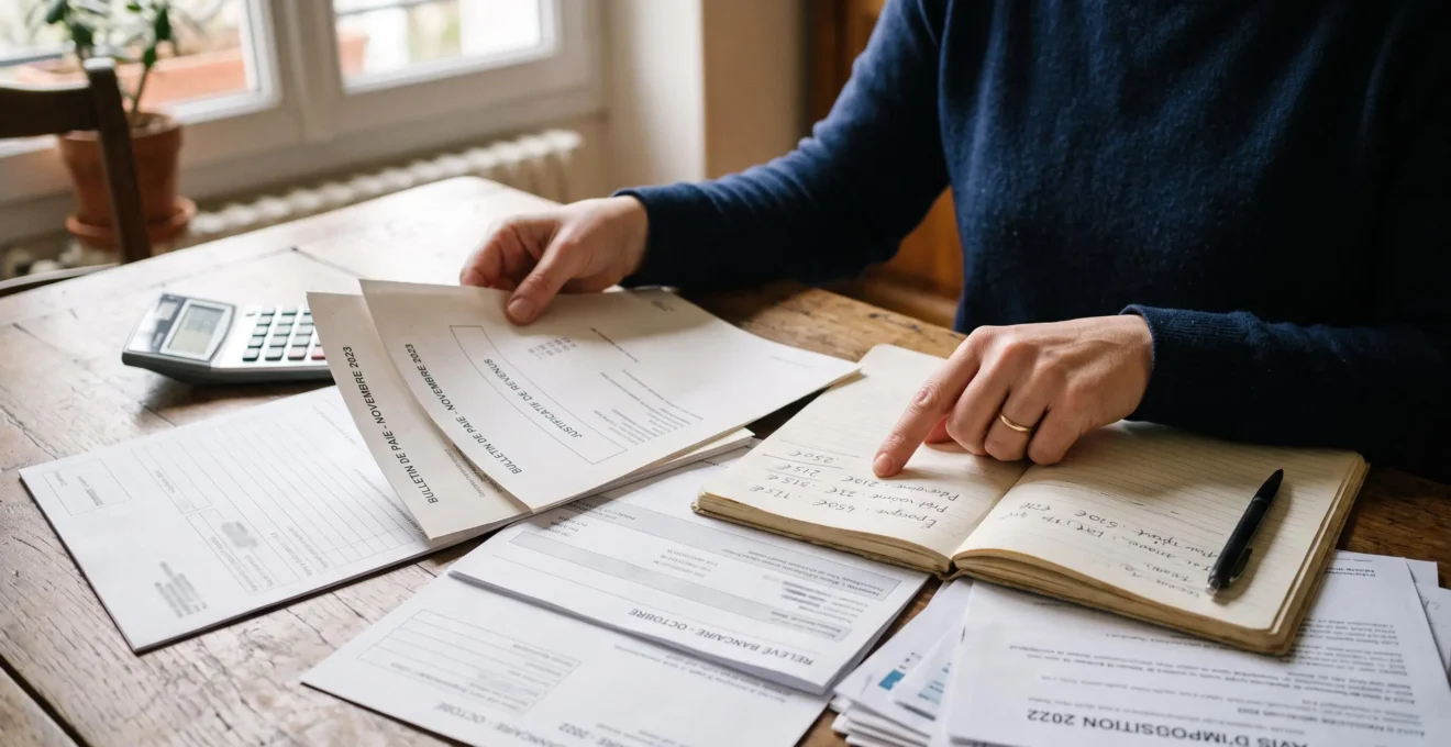 Pièces justificatives et calculatrice utilisées pour préparer une demande de crédit immobilier
